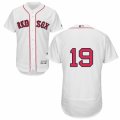 Men's Majestic Boston Red Sox #19 Koji Uehara White Flexbase Authentic Collection MLB Jersey