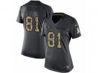 Women Nike San Francisco 49ers #81 Terrell Owens Limited Black 2016 Salute to Service NFL Jersey