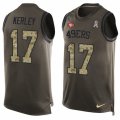 Mens Nike San Francisco 49ers #17 Jeremy Kerley Limited Green Salute to Service Tank Top NFL Jersey