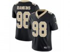 Mens Nike New Orleans Saints #98 Sheldon Rankins Vapor Untouchable Limited Black Team Color NFL Jersey