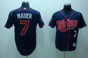 mlb minnesota twins #7 mauer blue