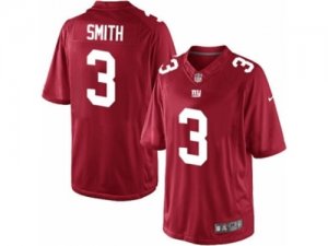 Mens Nike New York Giants #3 Geno Smith Limited Red Alternate NFL Jersey