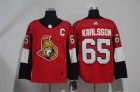 Senators #65 Erik Karlsson Red Adidas Jersey