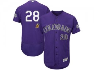Colorado Rockies #28 Nolan Arenado Purple 2017 Spring Training Flexbase Authentic Collection Stitched Baseball Jersey
