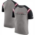 Atlanta Falcons Enzyme Shoulder Stripe Raglan T-Shirt Heathered Gray