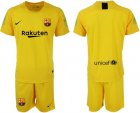 2018-19 Barcelona Yellow Goalkeeper Soccer Jersey