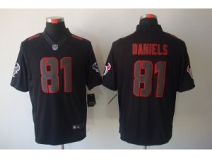 Nike NFL Houston Texans #81 Daniels Black Jerseys(Impact Limited)