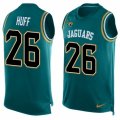 Mens Nike Jacksonville Jaguars #26 Marqueston Huff Limited Teal Green Player Name & Number Tank Top NFL Jersey