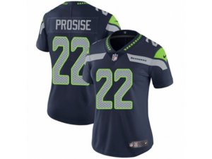 Women Nike Seattle Seahawks #22 C. J. Prosise Vapor Untouchable Limited Steel Blue Team Color NFL Jersey