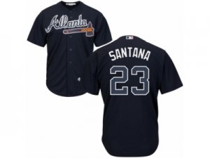 Youth Majestic Atlanta Braves #23 Danny Santana Replica Blue Alternate Road Cool Base MLB Jersey