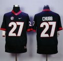 NCAA Georgia Bulldogs #27 Nick Chubb Black Jerseys