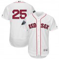 Red Sox #25 Steve Pearce White 2018 World Series Cool Base Player Number Jersey