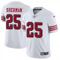Nike 49ers #25 Richard Sherman White Youth Color Rush Vapor Untouchable