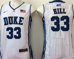 Duke Blue Devils #33 Grant Hill White College Basketball Jersey