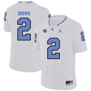 North Carolina Tar Heels 2 Larry Brown White College Football Jersey