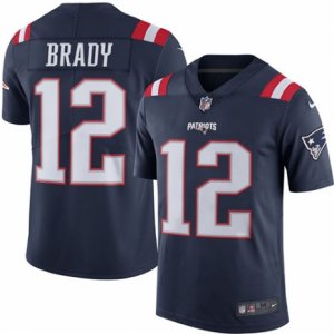 Youth Nike New England Patriots #12 Tom Brady Limited Navy Blue Rush NFL Jersey