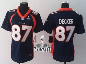 2014 super bowl xlvii nike women nfl jerseys denver broncos #87 eric decker blue[new nike]