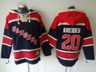 NHL New York Rangers #20 Chris Kreider Blue Sawyer Hooded Sweatshirt Stitched jerseys