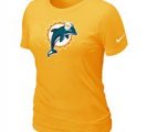 Women Miami Dolphins Yellow T-Shirts