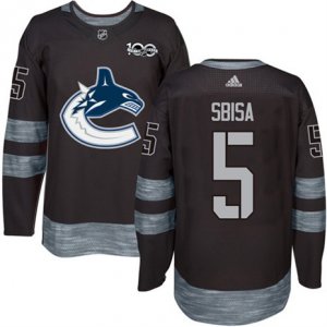 Vancouver Canucks #5 Luca Sbisa Black 1917-2017 100th Anniversary Stitched NHL Jersey