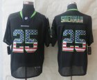 Nike Seattle Seahawks #25 Sherman Black Jerseys(USA Flag Fashion Elite)