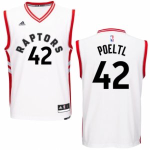 Mens Adidas Toronto Raptors #42 Jakob Poeltl Swingman White Home NBA Jersey