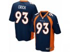 Mens Nike Denver Broncos #93 Jared Crick Game Navy Blue Alternate NFL Jersey