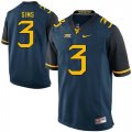 West Virginia Mountaineers #3 Charles Sims Navy College Football Jersey