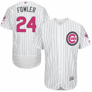 Men\'s Majestic Chicago Cubs #24 Dexter Fowler Authentic White 2016 Mother\'s Day Fashion Flex Base MLB Jersey