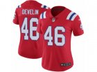 Women Nike New England Patriots #46 James Develin Vapor Untouchable Limited Red Alternate NFL Jersey