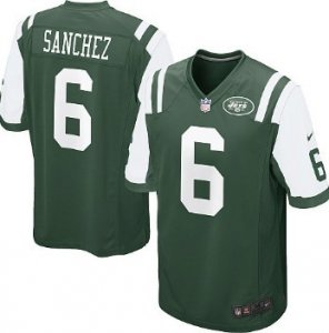 nike nfl new york jets #6 Mark Sanchez green game jersey