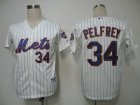 mlb new york mets #34 pelfrey white[blue strip]