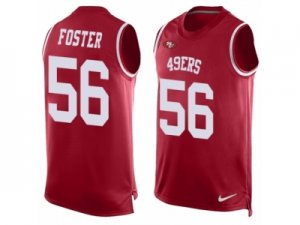 Mens Nike San Francisco 49ers #56 Reuben Foster Limited Red Player Name & Number Tank Top NFL Jersey