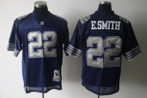 nfl dallas cowboys #22 e.smith m&n dkblue 1992