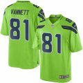 Youth Nike Seattle Seahawks #81 Nick Vannett Limited Green Rush NFL Jersey