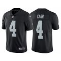 Mens 2017 Oakland Raiders #4 Derek Carr Black Vapor Untouchable Limited Jersey