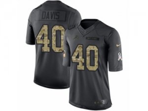 Mens Nike Detroit Lions #40 Jarrad Davis Limited Black 2016 Salute to Service NFL Jersey