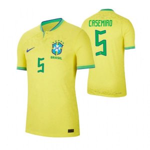 Brazil #5 CASEMIRO Home 2022 FIFA World Cup Thailand Soccer Jersey