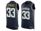 Mens Nike Los Angeles Chargers #33 Rayshawn Jenkins Limited Navy Blue Player Name & Number Tank Top NFL Jersey