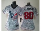 Nike Women Houston Texans #80 Andre a.johnson jerseys[fem fan zebra]