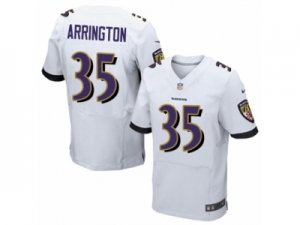 Mens Nike Baltimore Ravens #35 Kyle Arrington Elite White NFL Jersey