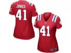 Women Nike New England Patriots #41 Cyrus Jones Game Red Alternate NFL Jersey