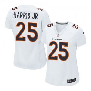 Women Nike Denver Broncos #25 Chris Harris Jr White Stitched NFL Game Event Jersey