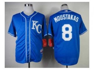 mlb jerseys kansas city royals #8 moustakas blue[2014 new]