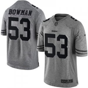 Nike San Francisco 49ers #53 NaVorro Bowman Gray jerseys(Limited)