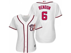 Women Washington Nationals #6 Anthony Rendon White Home Stitched MLB Jersey