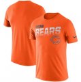 Chicago Bears Nike Sideline Line of Scrimmage Legend Performance T Shirt Orange