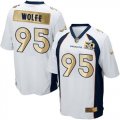 Nike Denver Broncos #95 Derek Wolfe White Men Stitched NFL Game Super Bowl 50 Collection Jersey