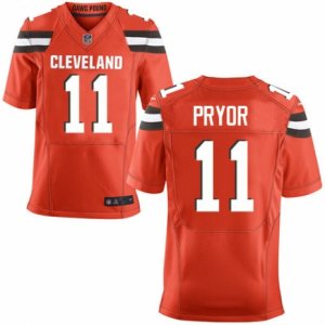 Mens Nike Cleveland Browns #11 Terrelle Pryor Elite Orange Alternate NFL Jersey