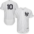 Men's Majestic New York Yankees #10 Phil Rizzuto White Navy Flexbase Authentic Collection MLB Jersey